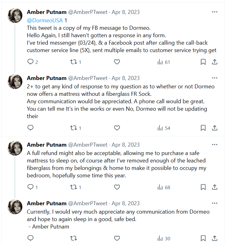 @AmberPTweet Dormeo Fiberglass Tweets @AmberPTweet Dormeo Fiberglass Tweets