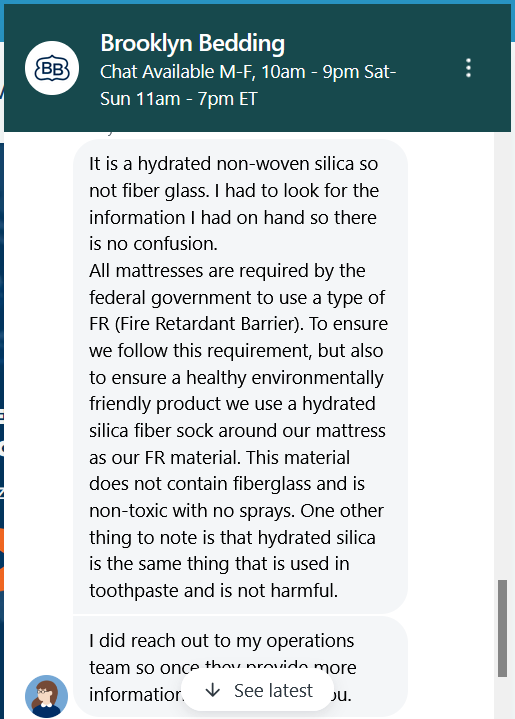 Brooklyn Bedding Hydrated Silica Brooklyn Bedding Hydrated Silica