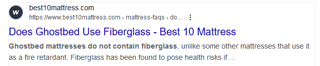 Does GhostBed Use Fiberglass misinformation2
