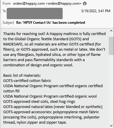 Does Happsy Use Fiberglass Email