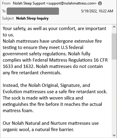 Does Nolah Use Fiberglass Email