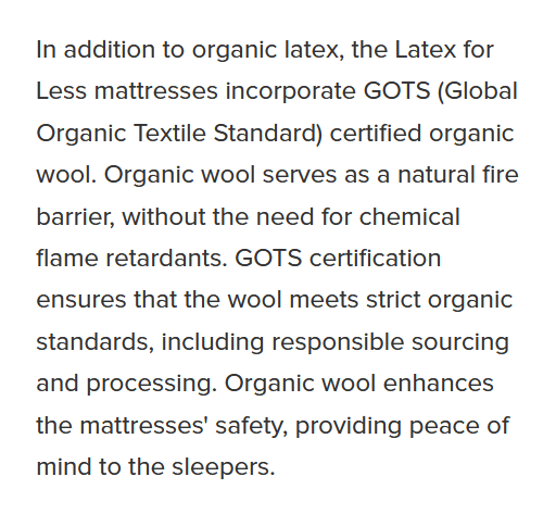 Latex For Less Wool FR