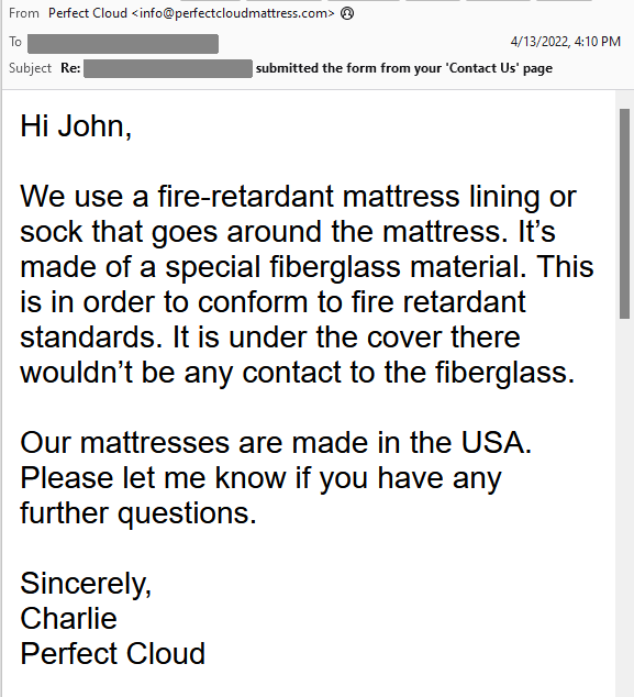 Perfect Cloud Admits Fiberglass