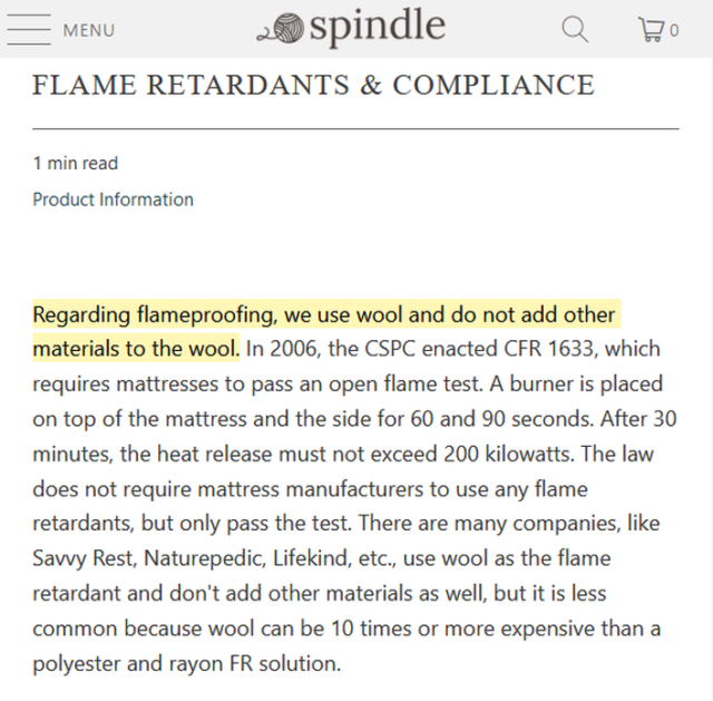 Spindle Flame Retardant Compliance Spindle Flame Retardant Compliance