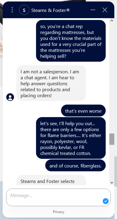 Stearns and Foster three technologies flame barrier2