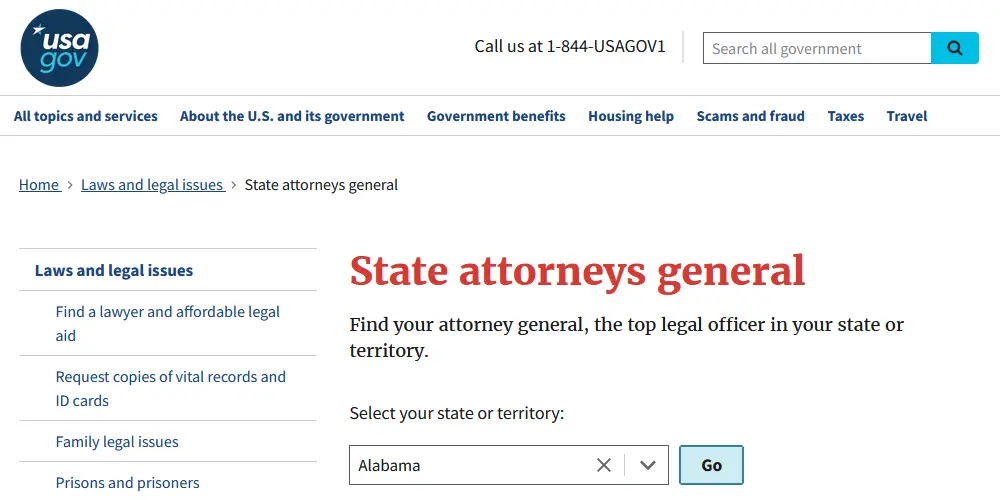 USA Gov State Attorney General Finder USA Gov State Attorney General Finder